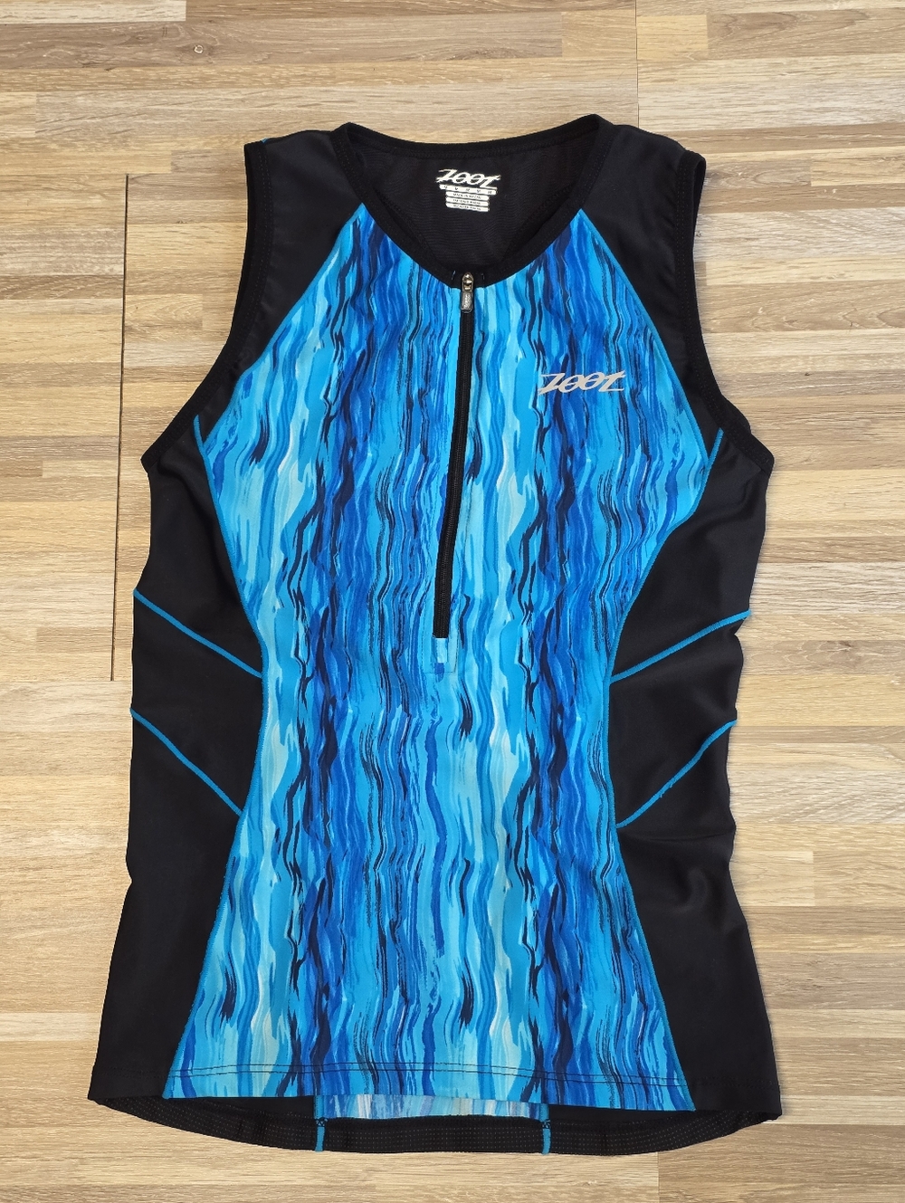 🔺️Zoot Black & Blue 1/4 Zip Athletic Racerback Top Medium